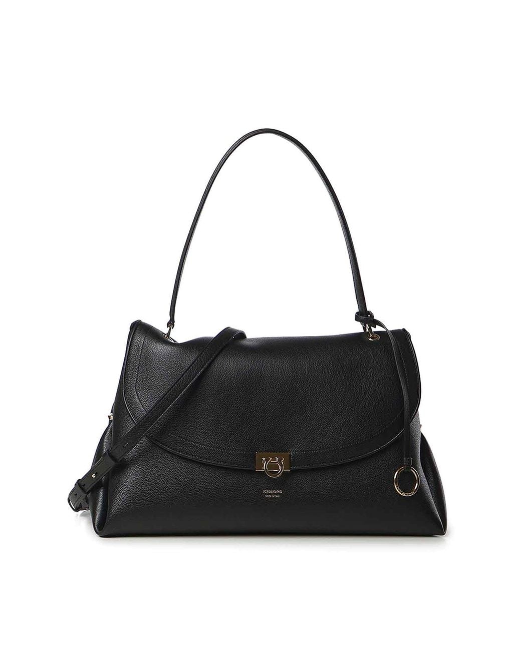 Ferragamo Black Logo Shoulder Bag
