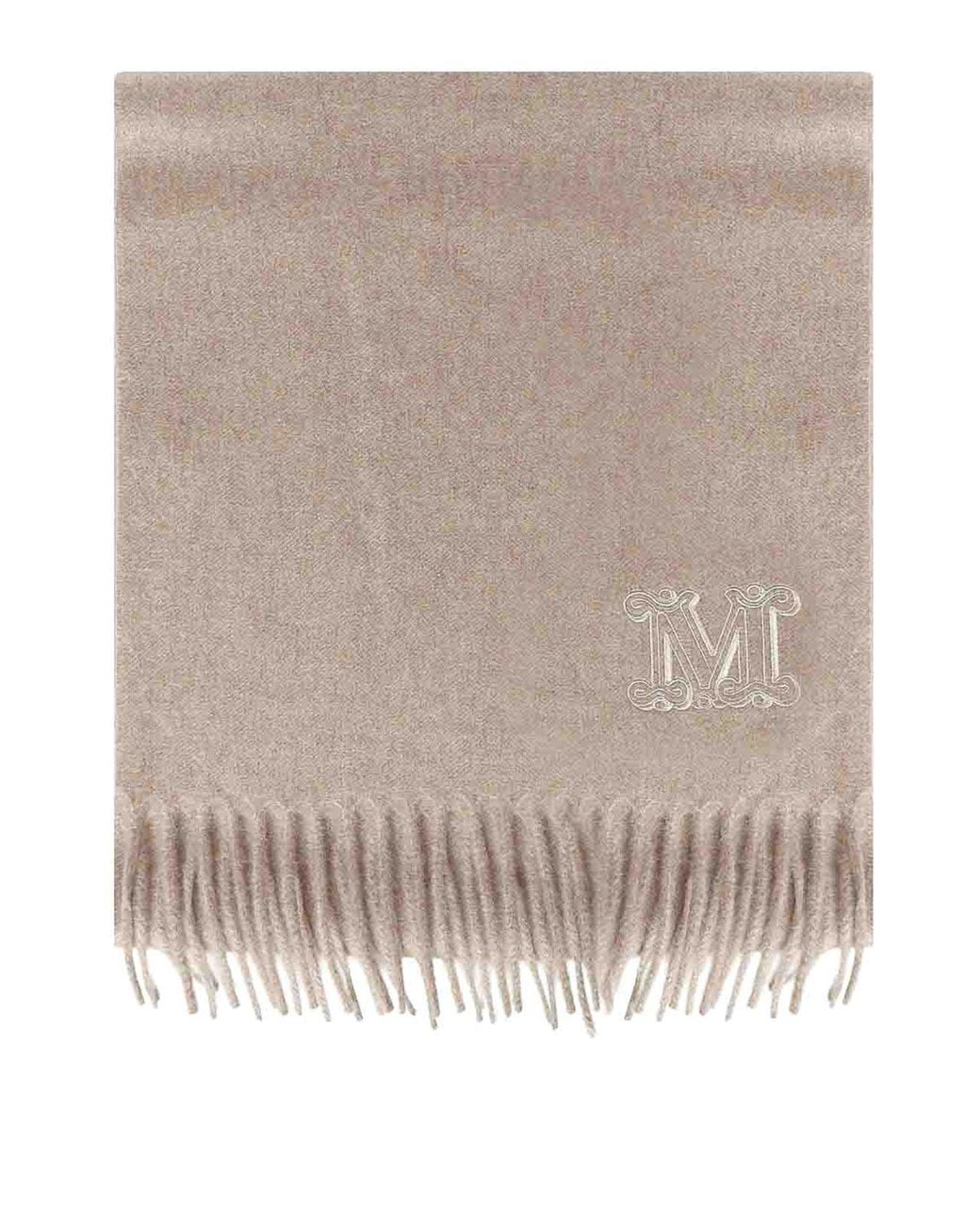 Max Mara Natural Monogram Cashmere Scarf
