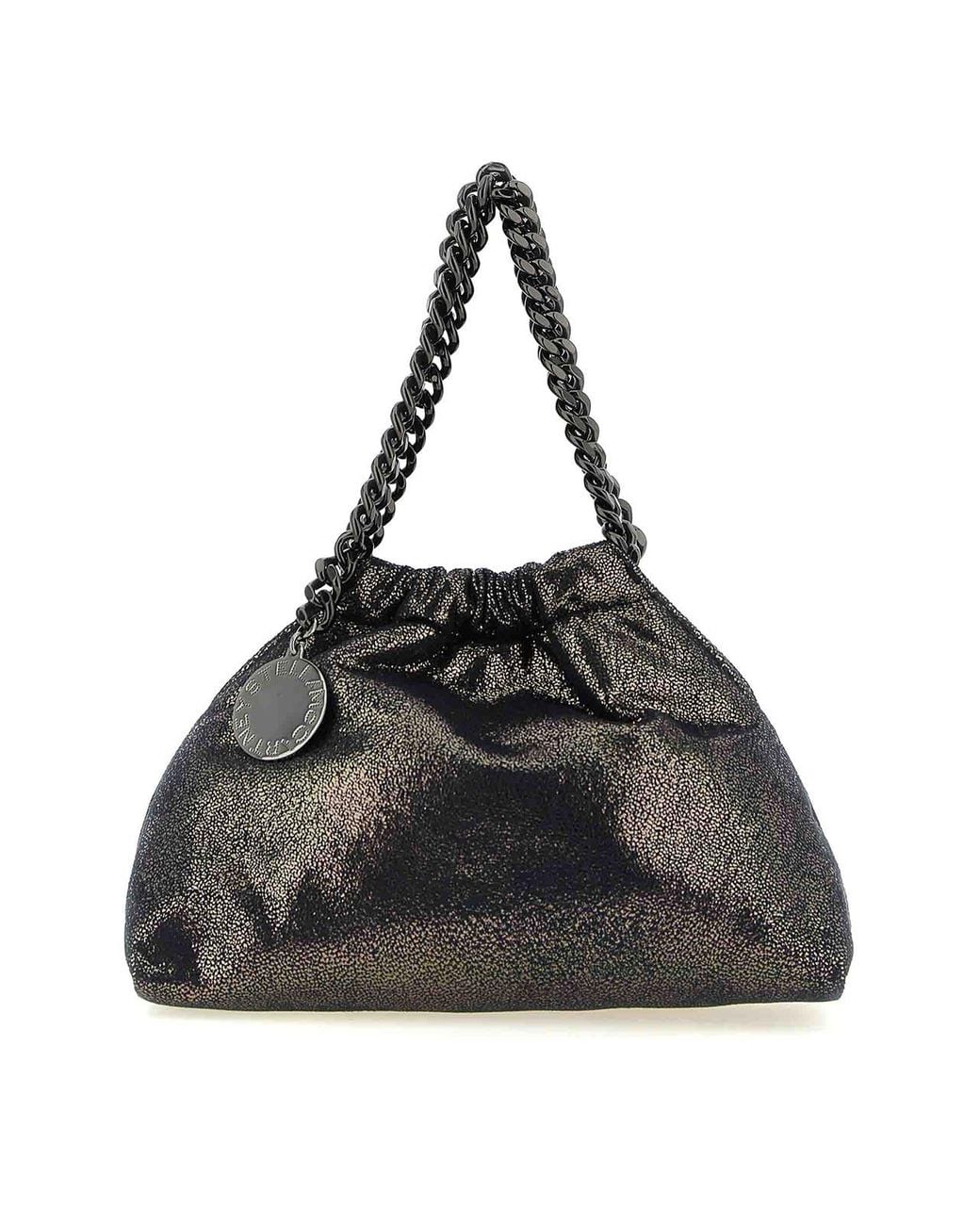 Stella McCartney Black Falabella Mini Drawstring' Crossbody Bag