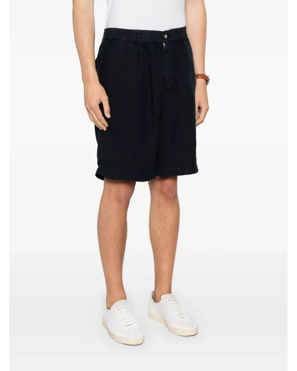 Brunello Cucinelli Blue Bermuda Shorts for men