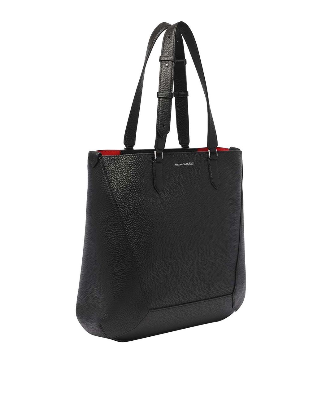 McQueen Black The Edge Mini Tote Handbag