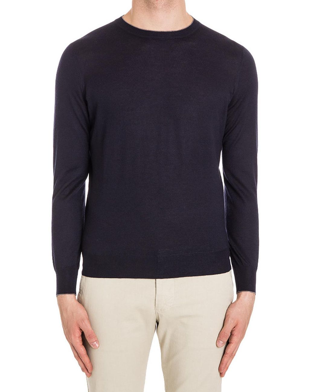 Brunello Cucinelli Blue Cashmere Silk Lightweight Sweater for men