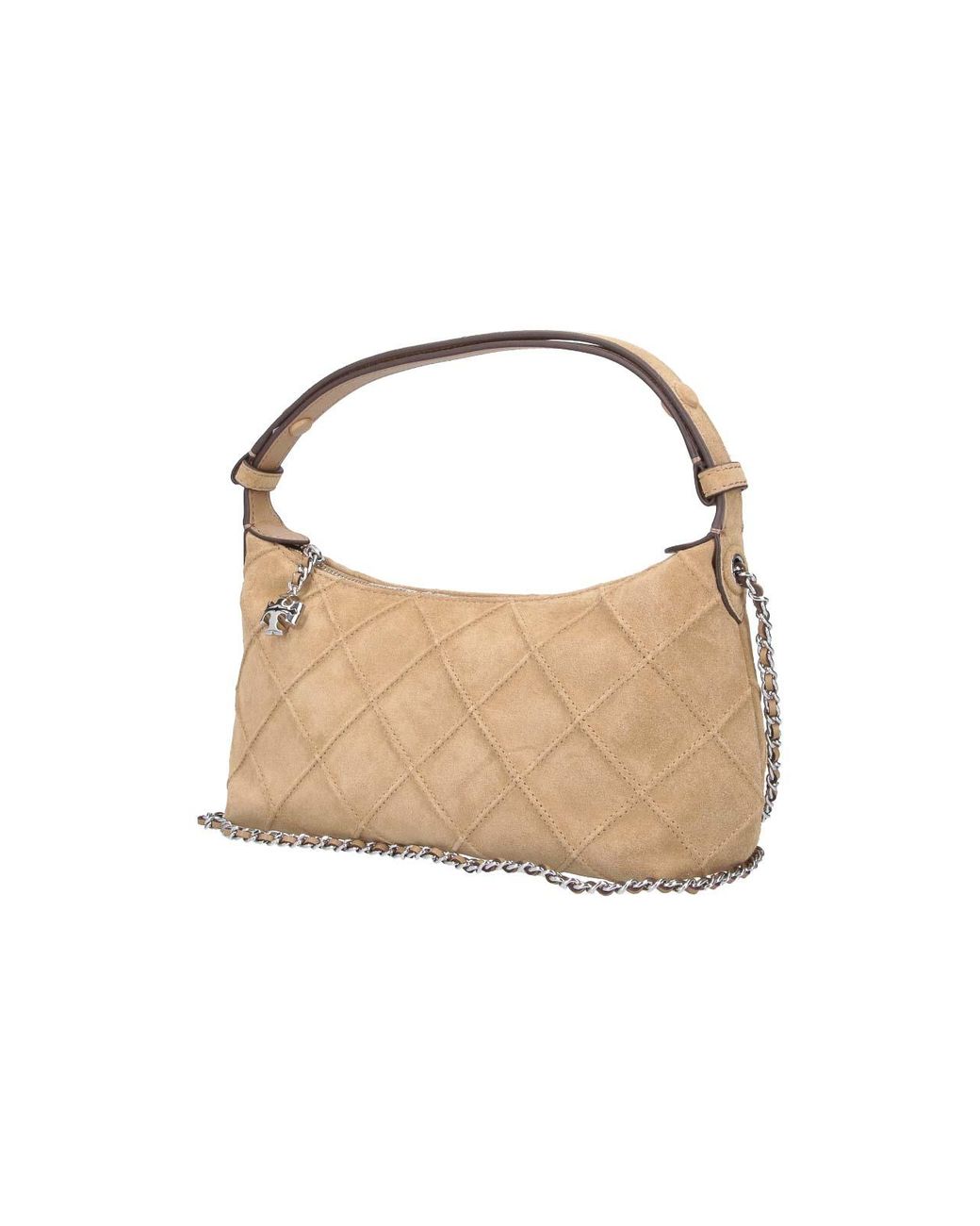 Tory Burch Natural Fleming Shoulder Pouch