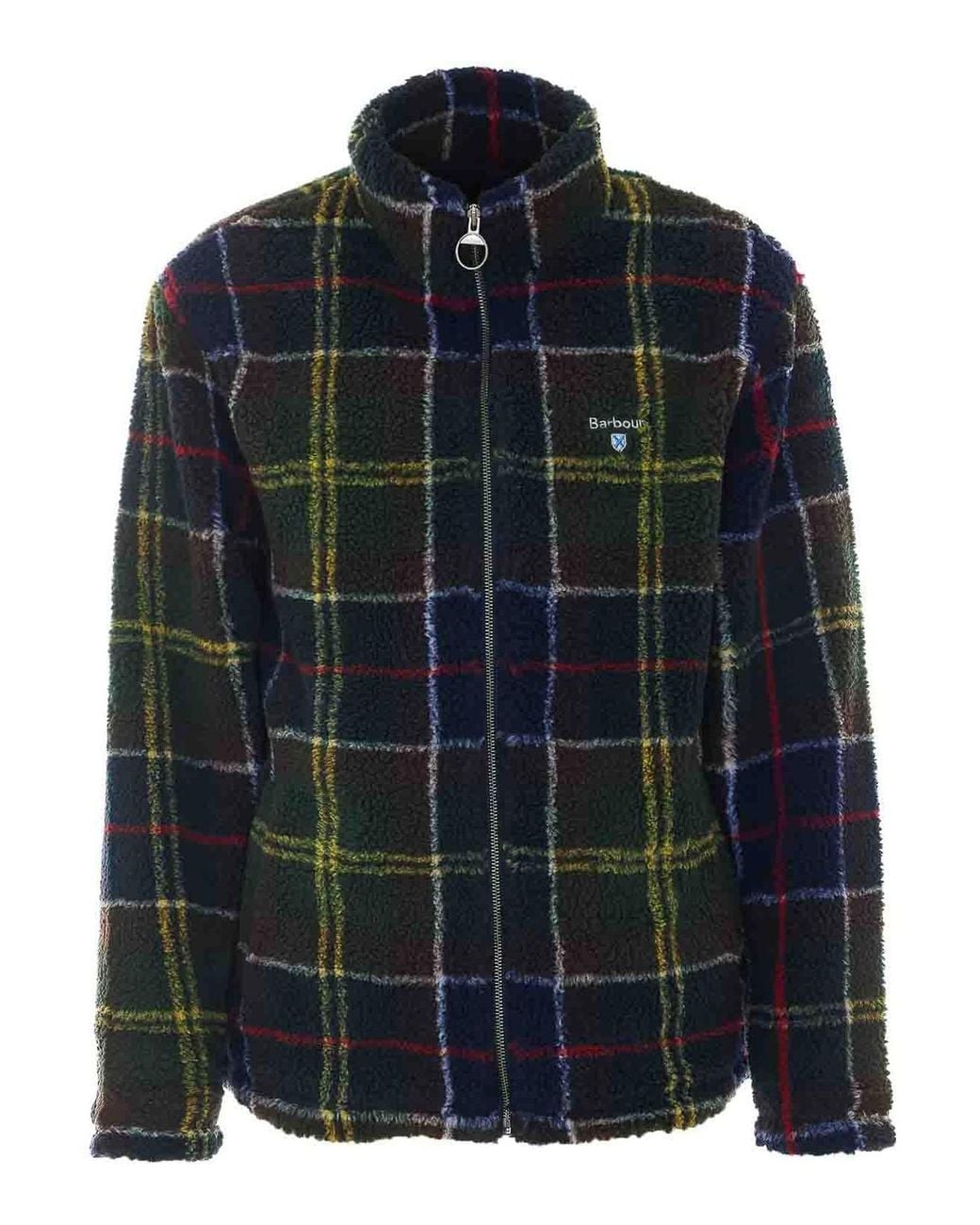 Barbour Blue Tartan Zip Jacket for men