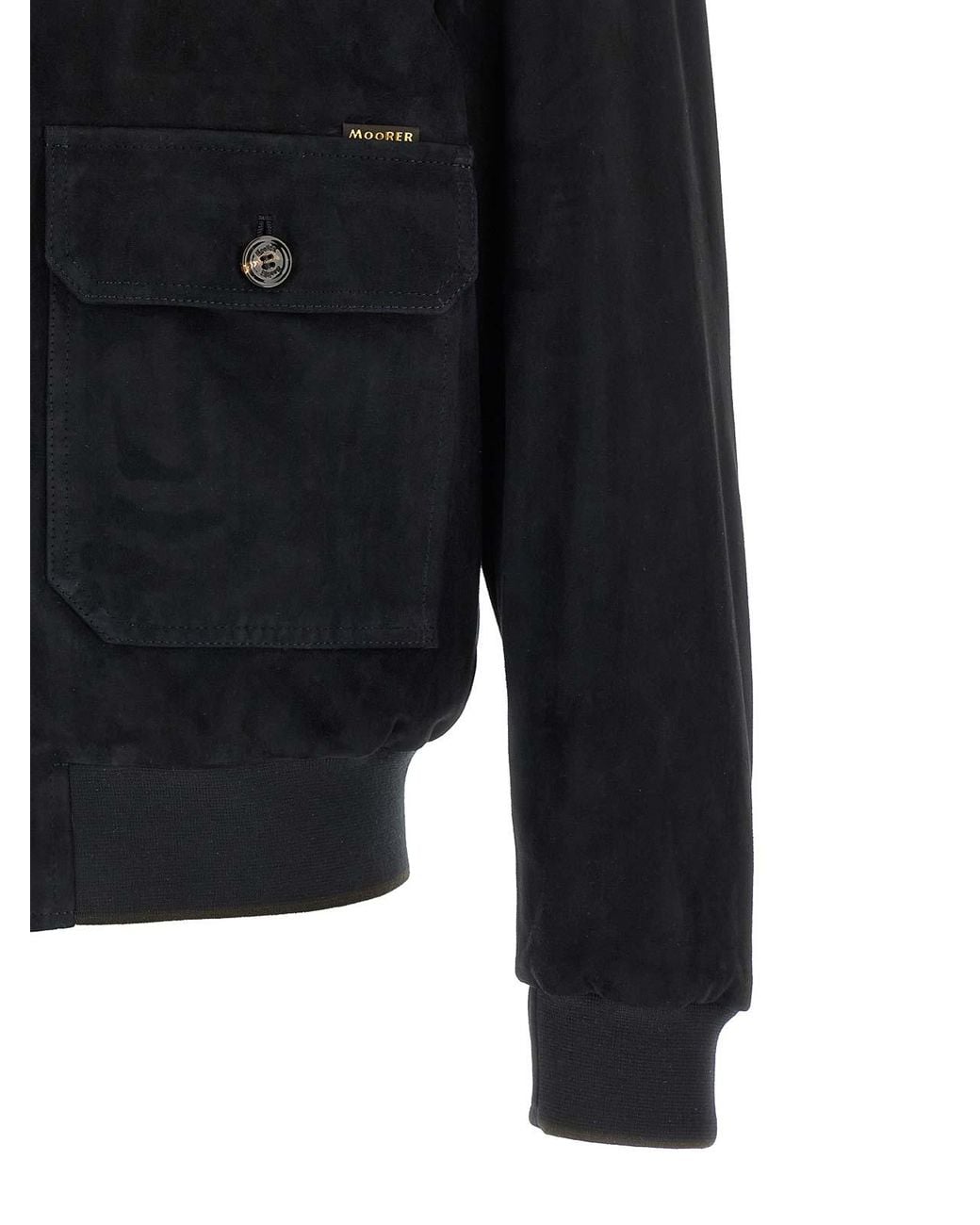 Moorer Blue Carlos Bomber Jacket for men