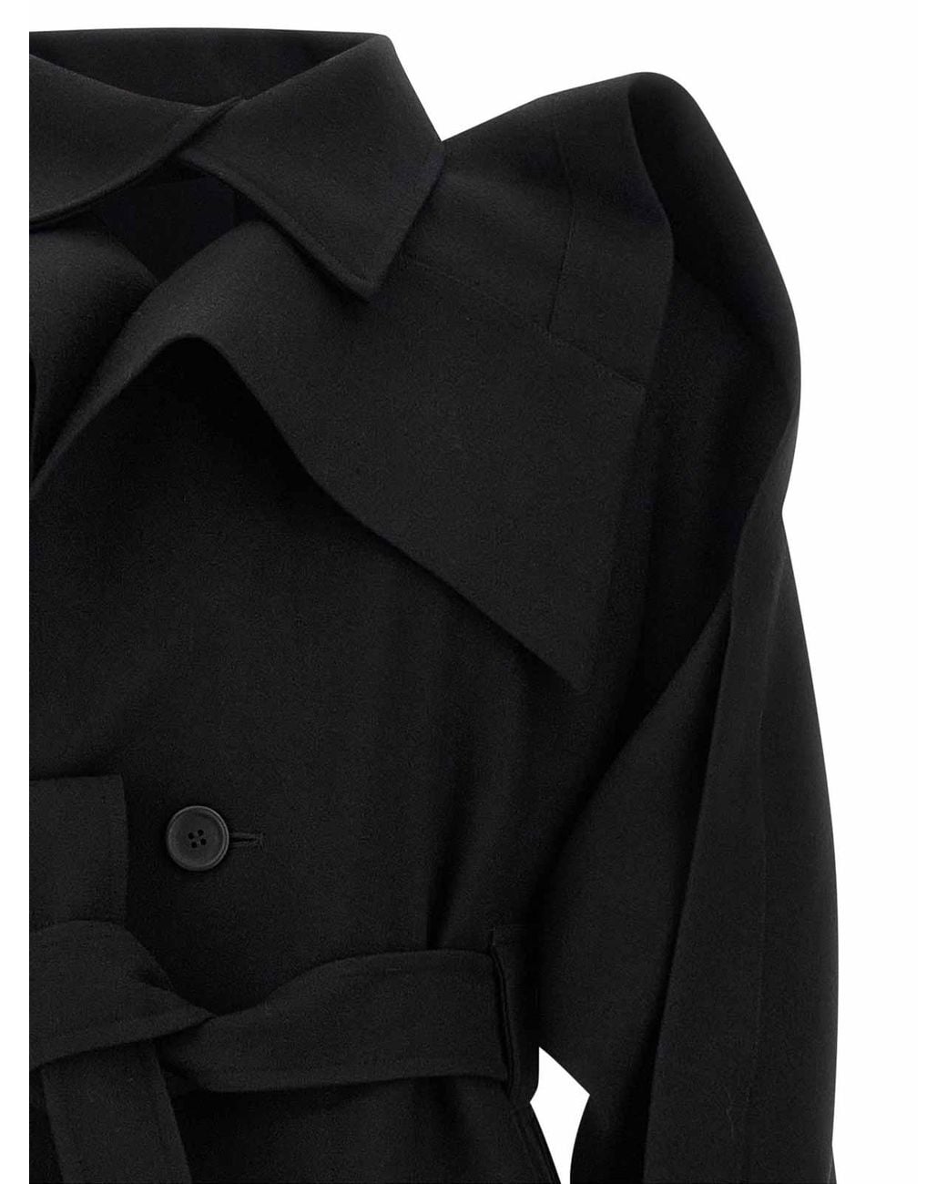 Issey Miyake Black Calligraph Trench Coat