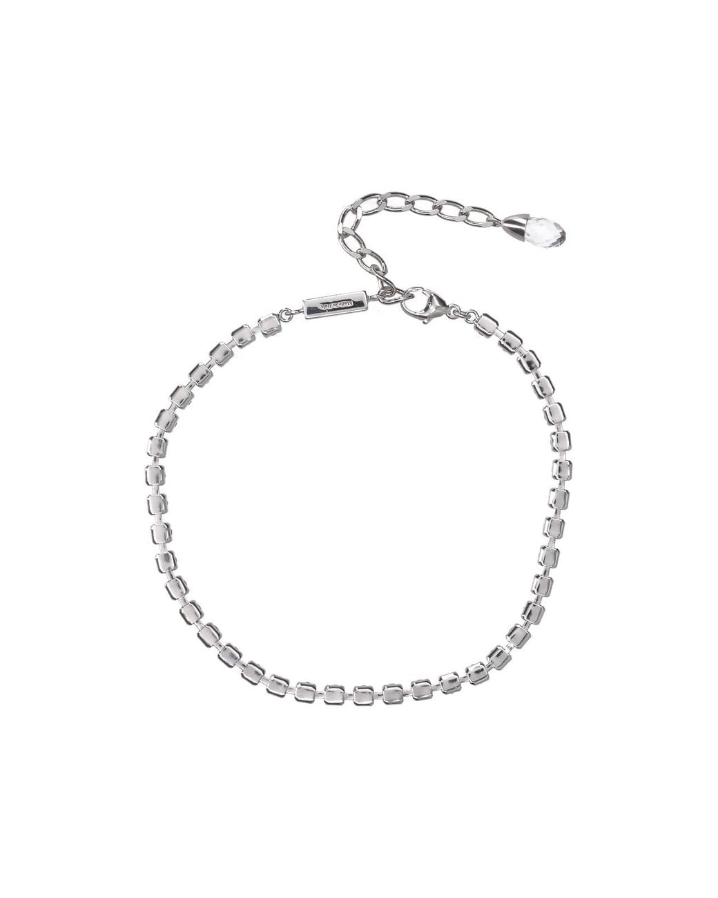 Jimmy Choo White Crystal Anklet