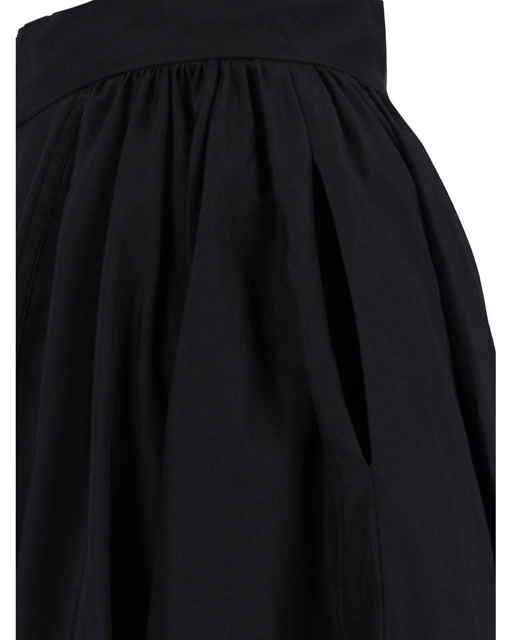 ANDAMANE Black Flared Maxi Skirt