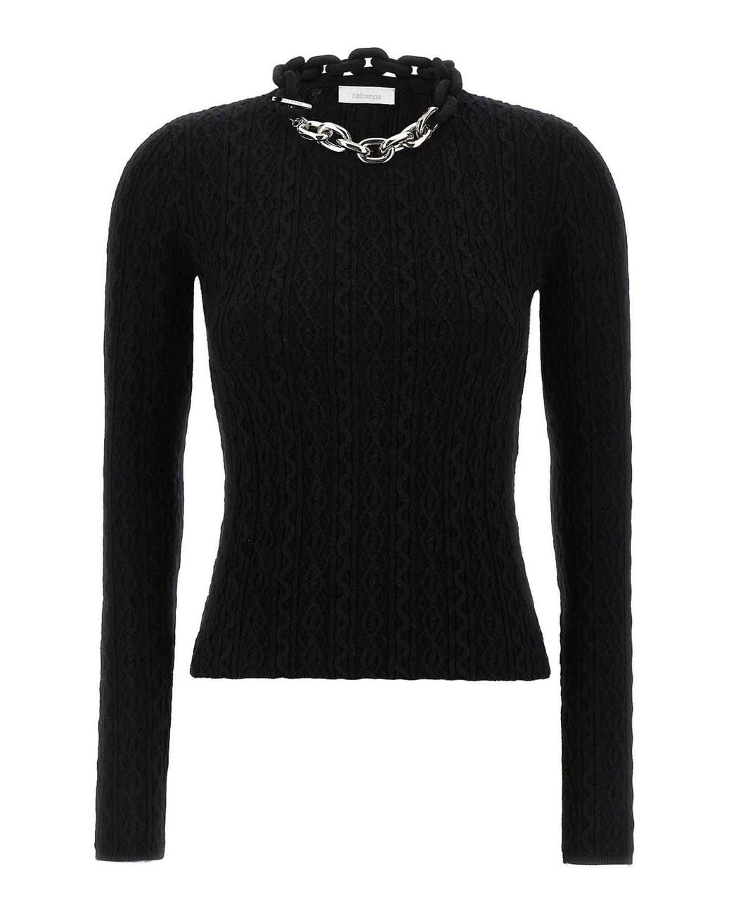 Rabanne Black Necklace Sweater