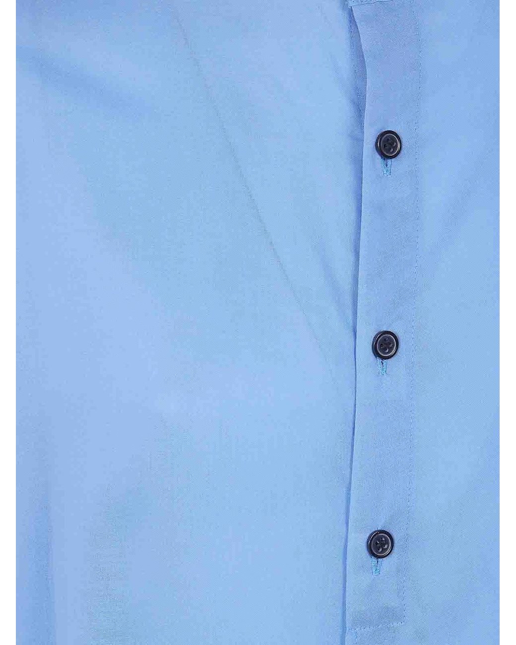 Y's Yohji Yamamoto Blue Stand Collar Blouse