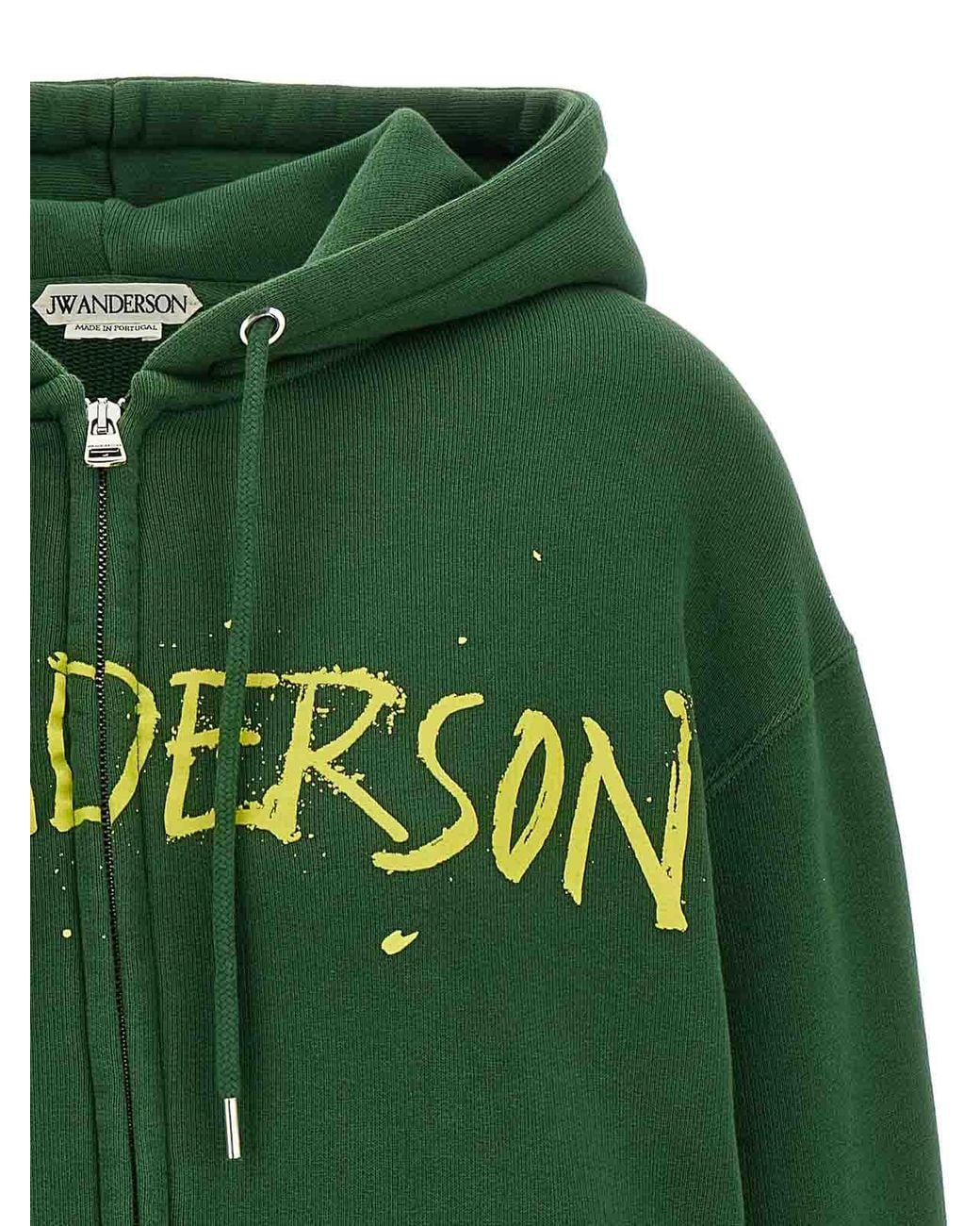 J.W. Anderson Green Printed Hoodie