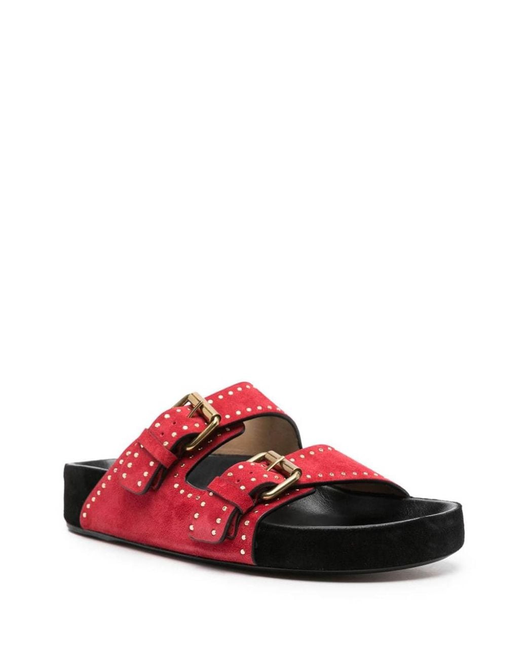 Isabel Marant Red Lennyo Suede Sandals
