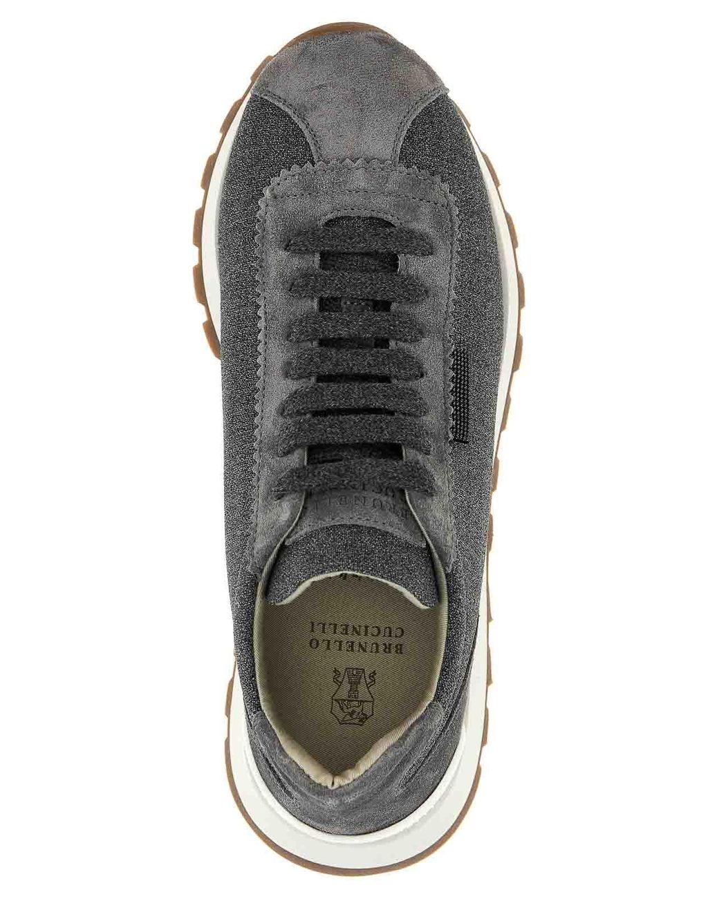 Brunello Cucinelli Gray Monile Sneakers