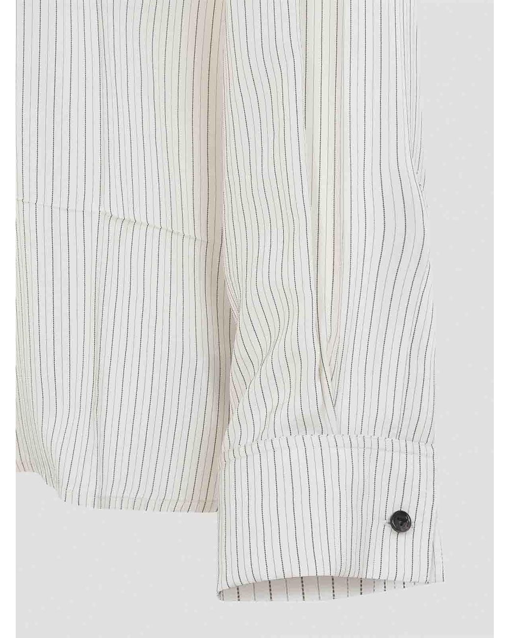 Bottega Veneta White Striped Shirt