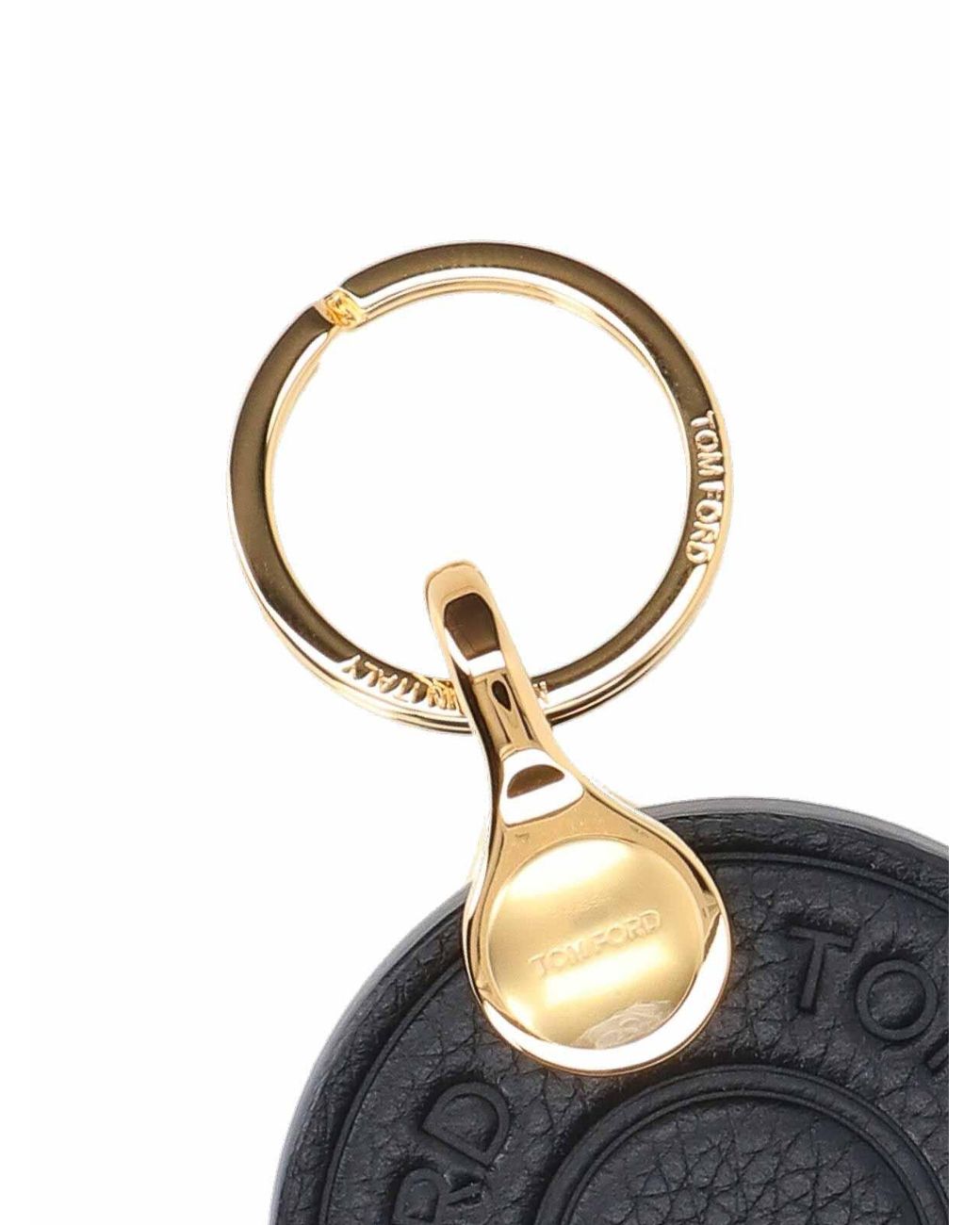 Tom Ford Blue Leather Key Ring for men