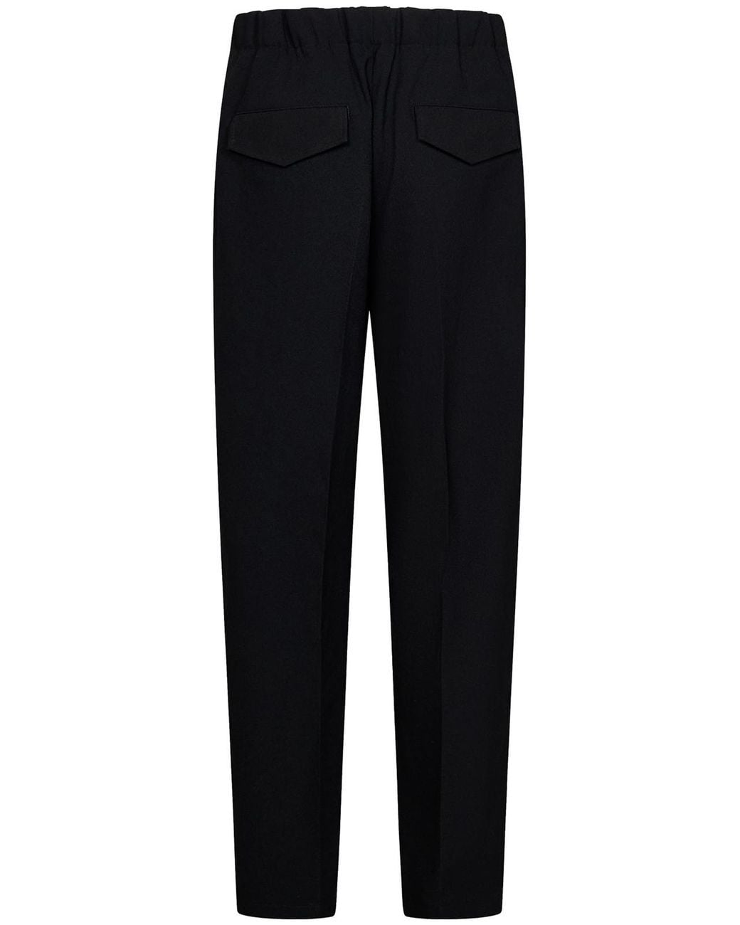 Jil Sander Black Polyester Serge Tapered Trousers for men