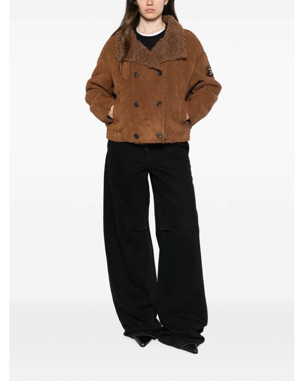Ermanno Scervino Brown Short Coat