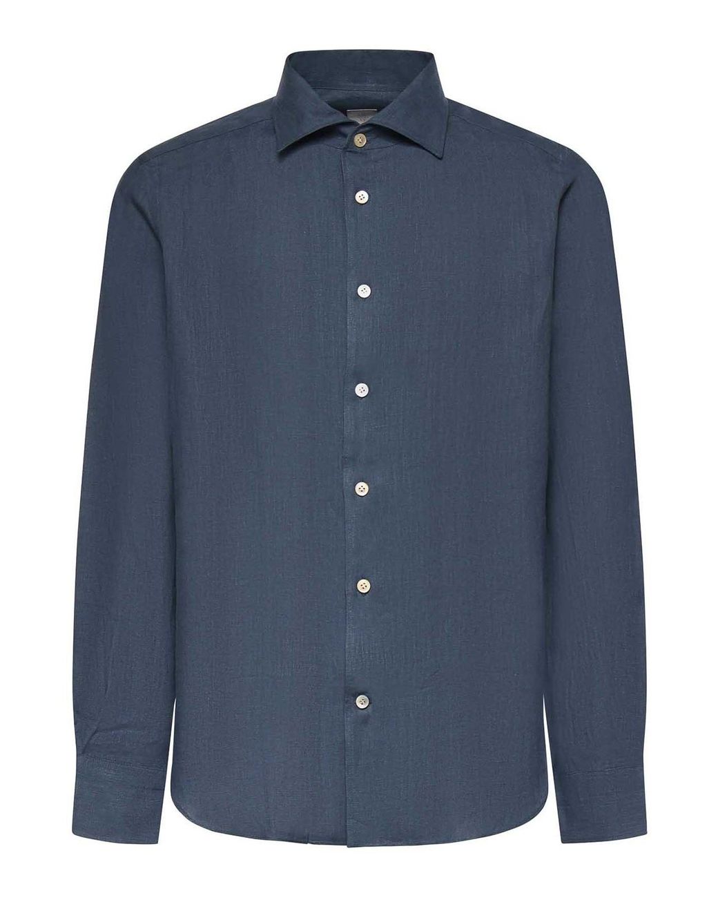 Eleventy Blue Linen Shirt for men