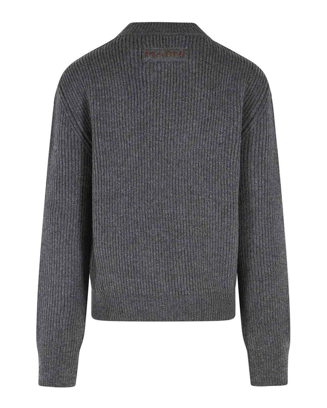 Marni Gray Virgin Wool And Cashmere Sweater for men