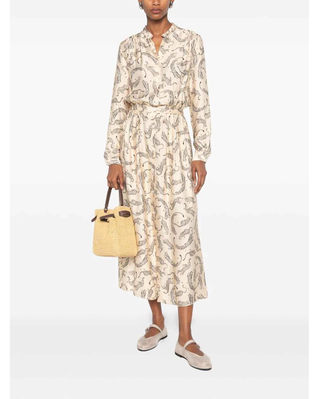 Forte_forte Natural Printed Long Dress
