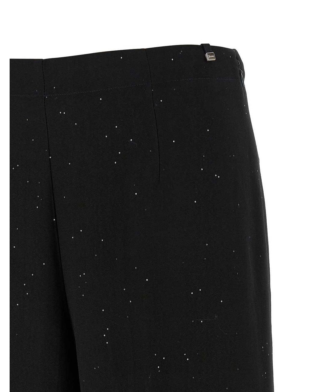 Herno Black Micro Sequin Trousers