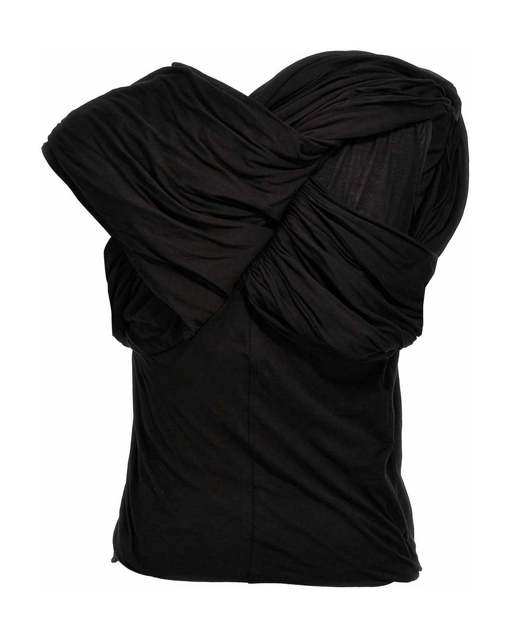 Rick Owens Black Cotton Tank Tops