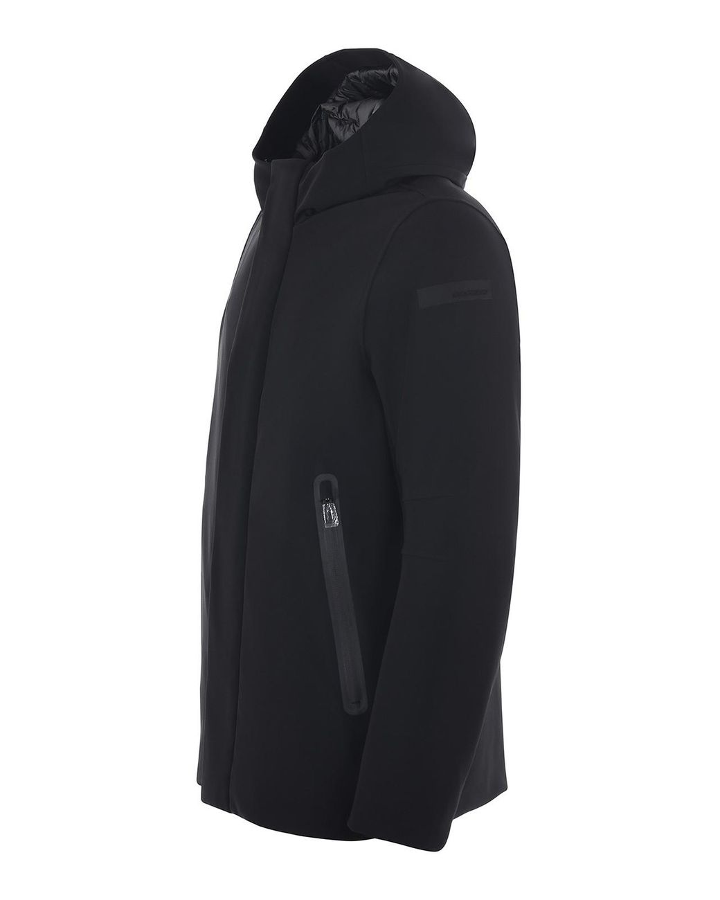 Rrd Blue Hooded Stretch Puffer Jacket for men