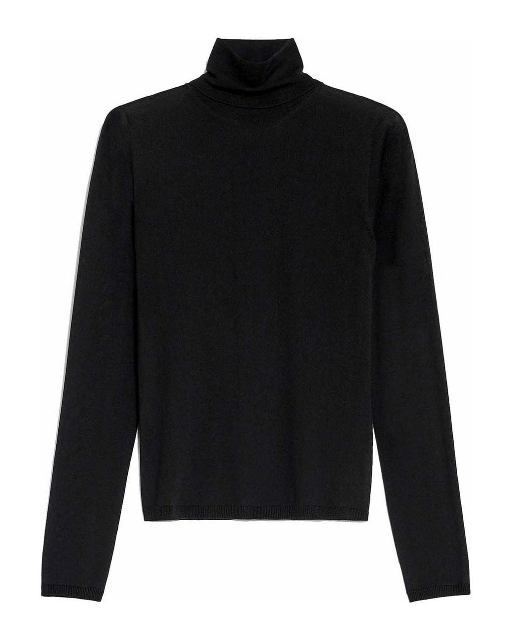 Max Mara Black Adda Cashmere Yarn Turtleneck
