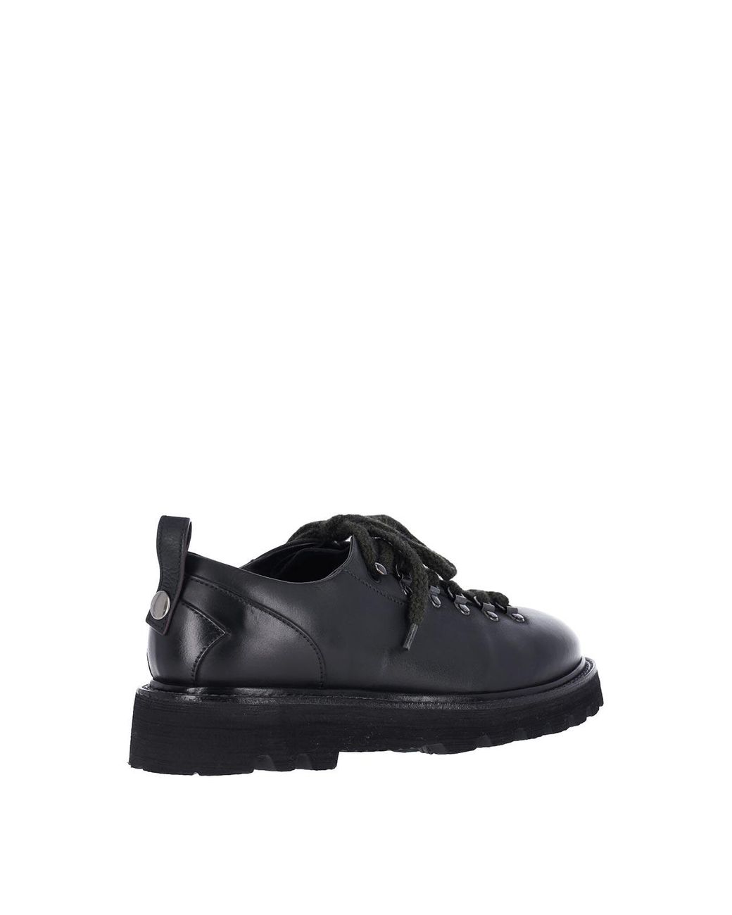 Premiata Black Leather Derby Shoes for men