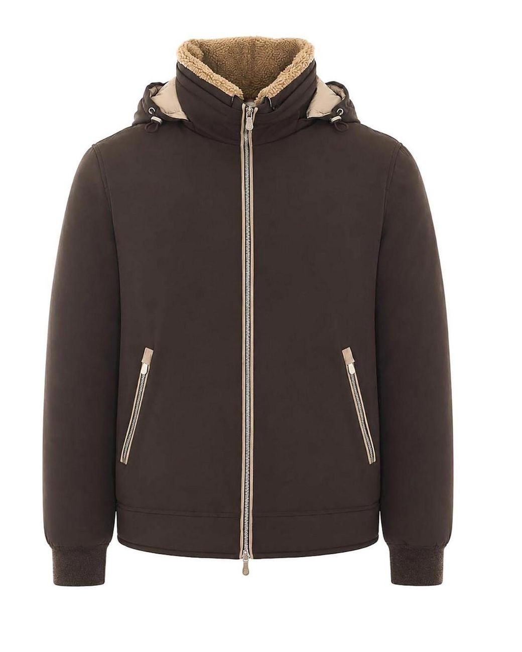 Brunello Cucinelli Brown Down Jacket for men
