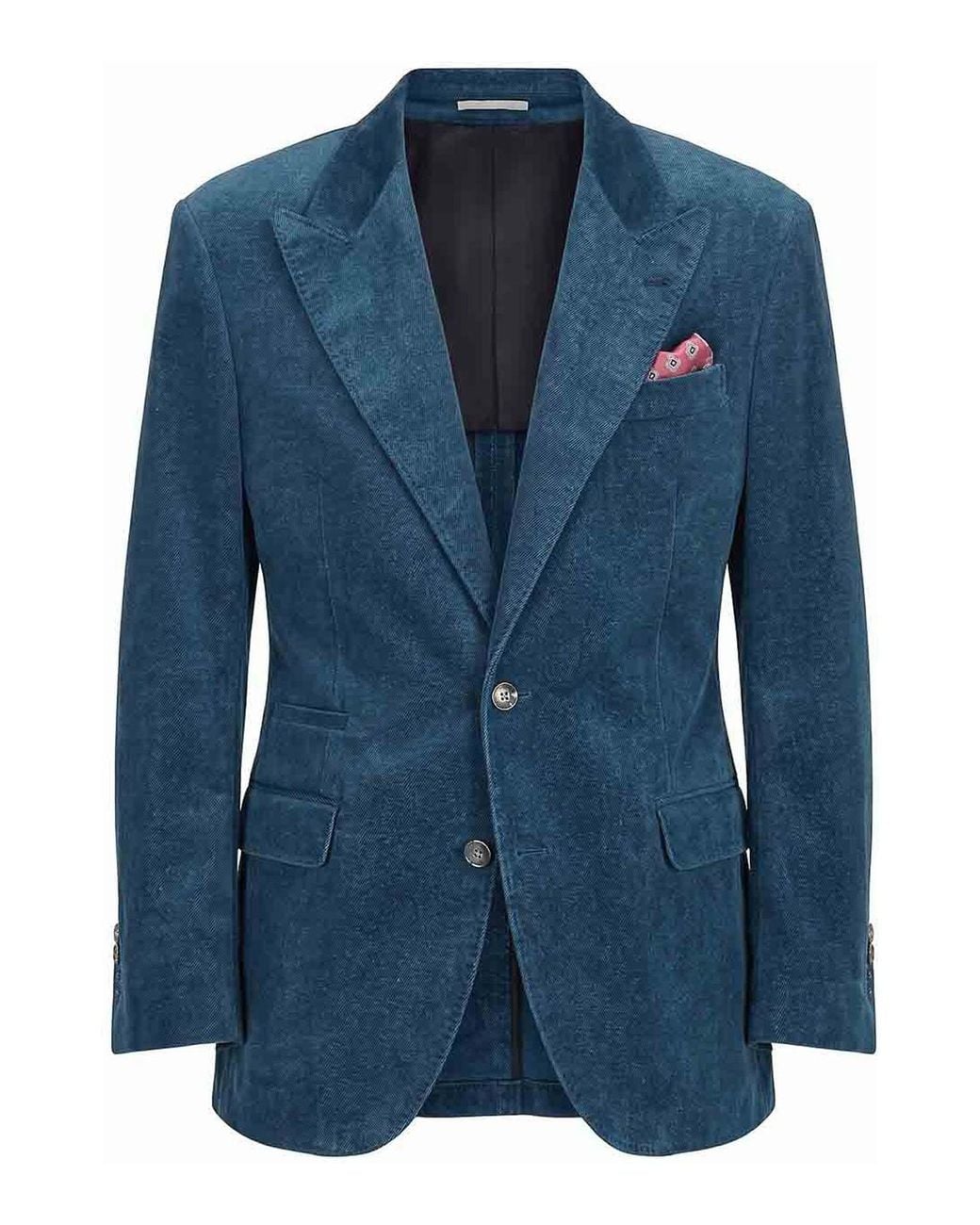 Brunello Cucinelli Blue Effect Tailor Blazer for men