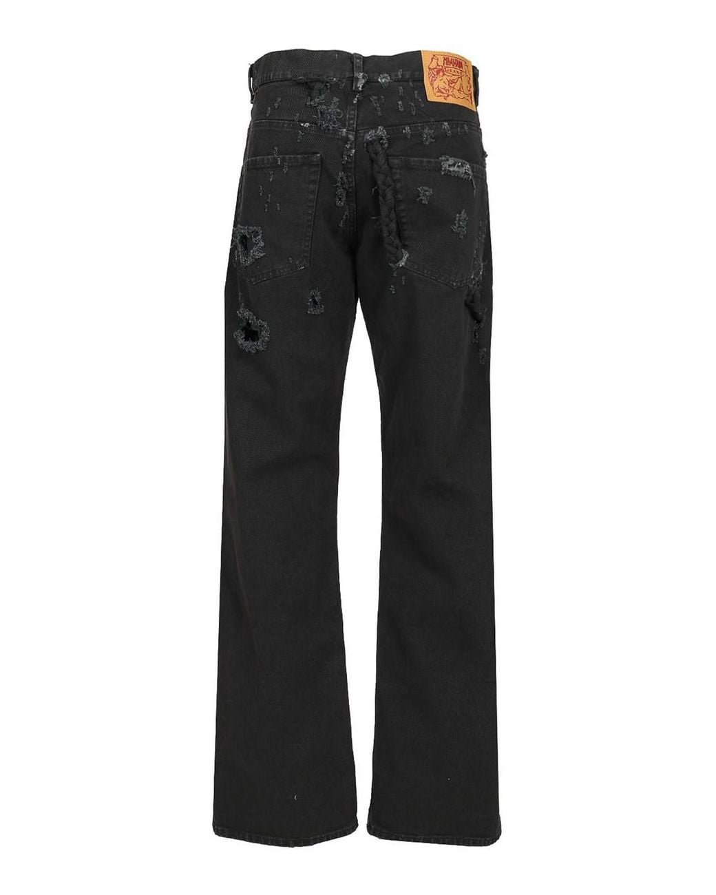 Magliano Black Broken Bull Level Jeans for men