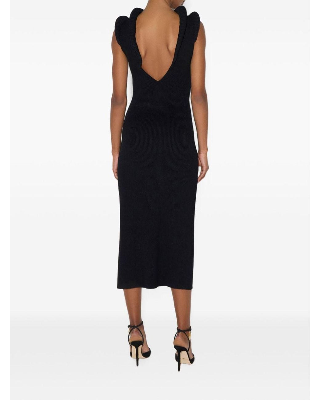 Elisabetta Franchi Black Elegant Maxi Dress