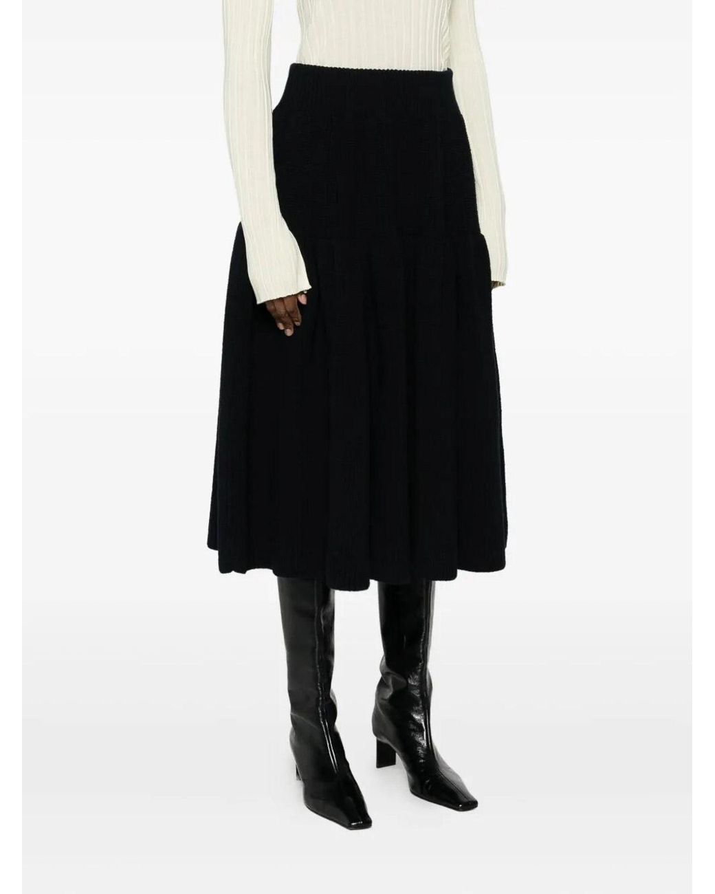 Dries Van Noten Black Telma 2707 Skirt