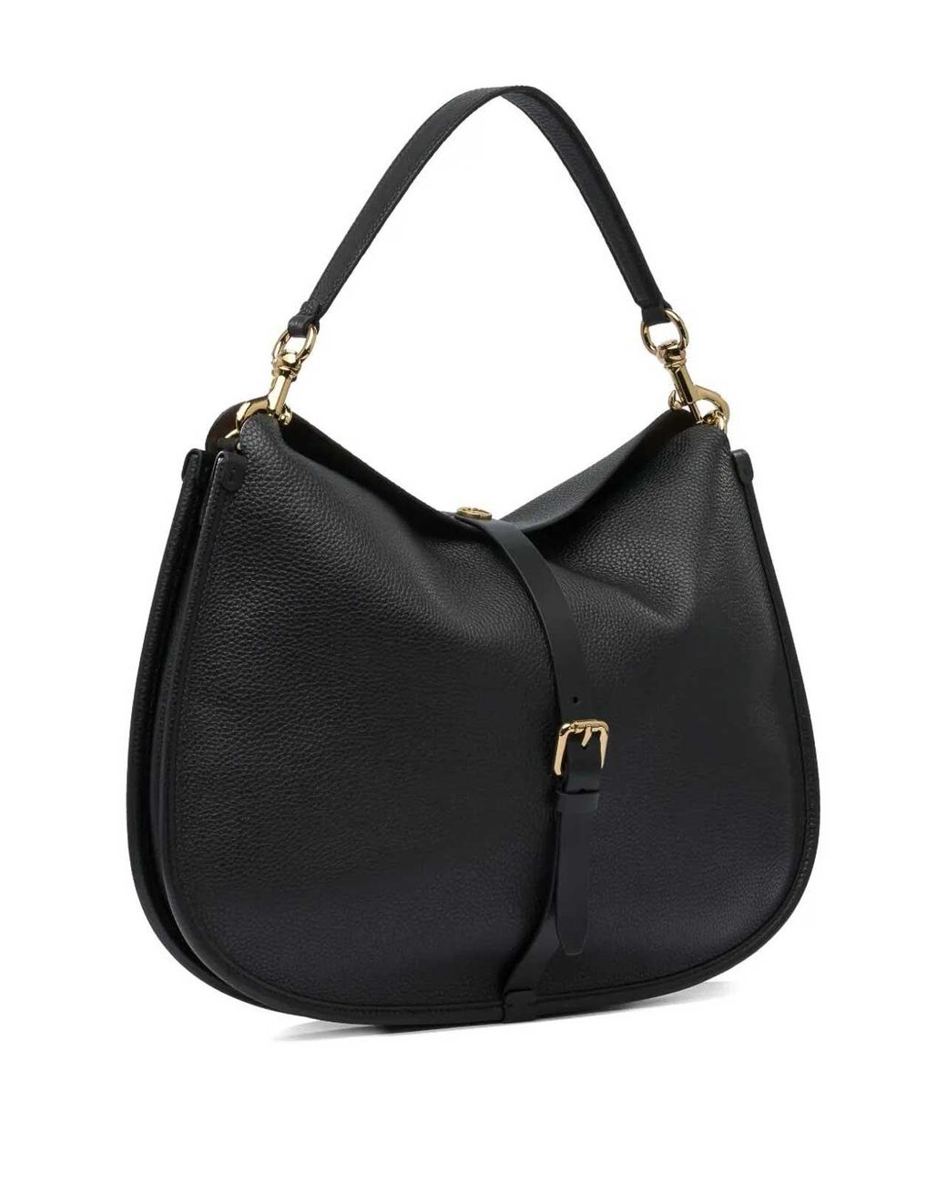 Etro Black Extra-Large Leather Shoulder Bag