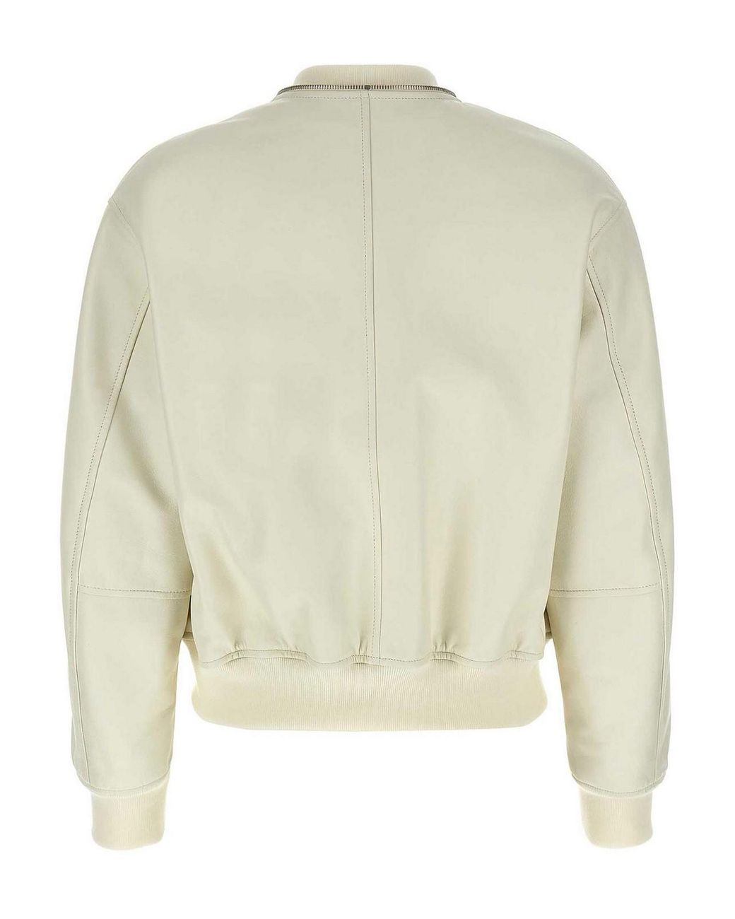 Jil Sander Natural Leather Bomber Jacket