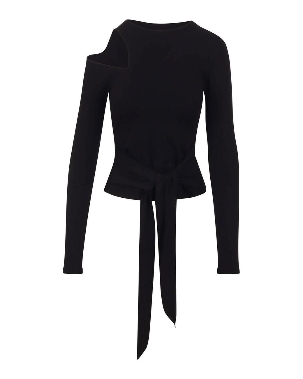 FEDERICA TOSI Black Sweater With Cut-Out Shoulder Detail