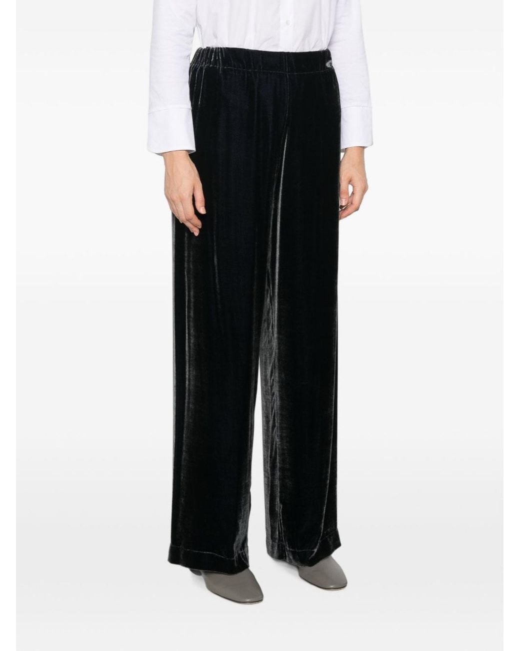 Whyci Black Chenille Trousers