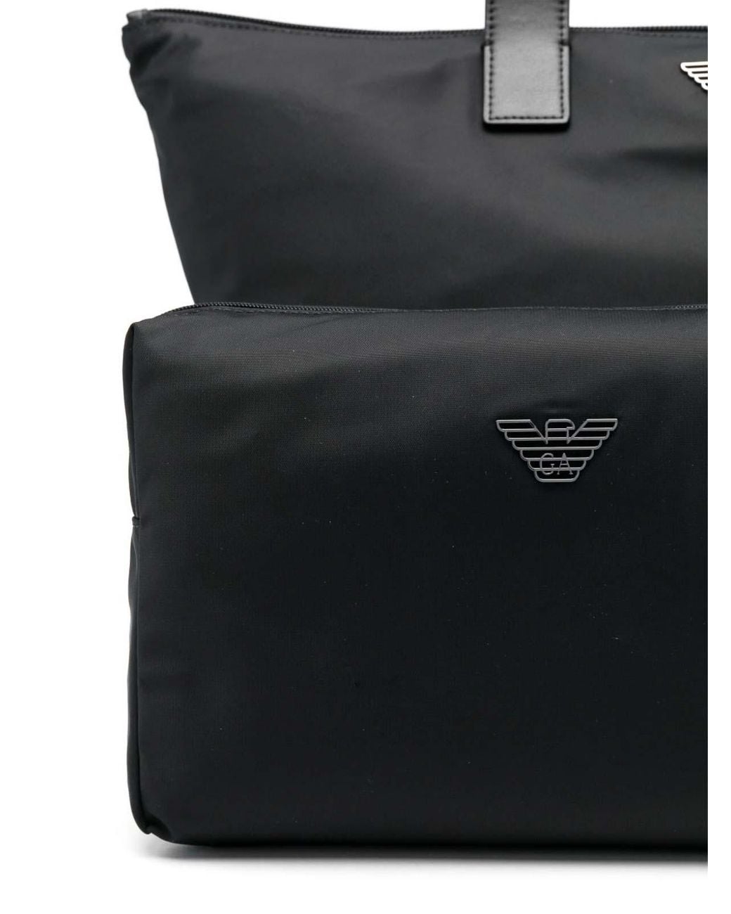 Emporio Armani Black Nylon Tote Bag for men