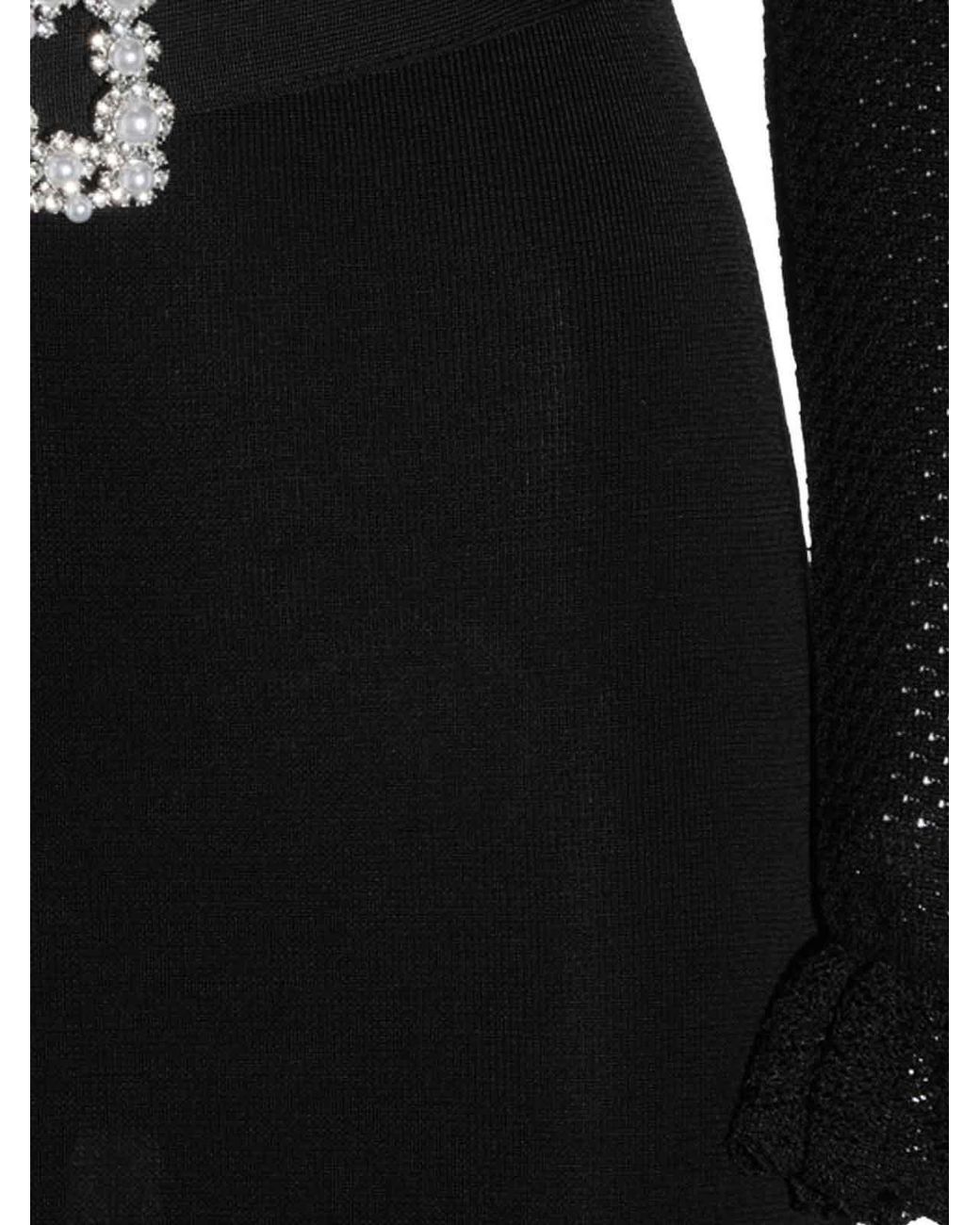 Self-Portrait Black Midi Dress