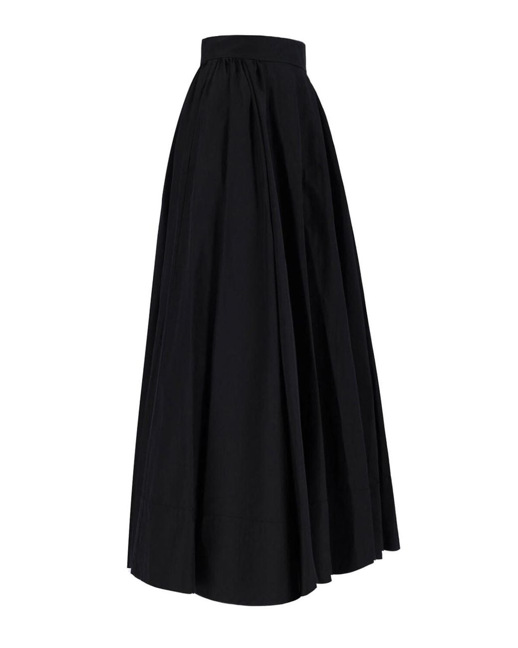 ANDAMANE Black Flared Maxi Skirt