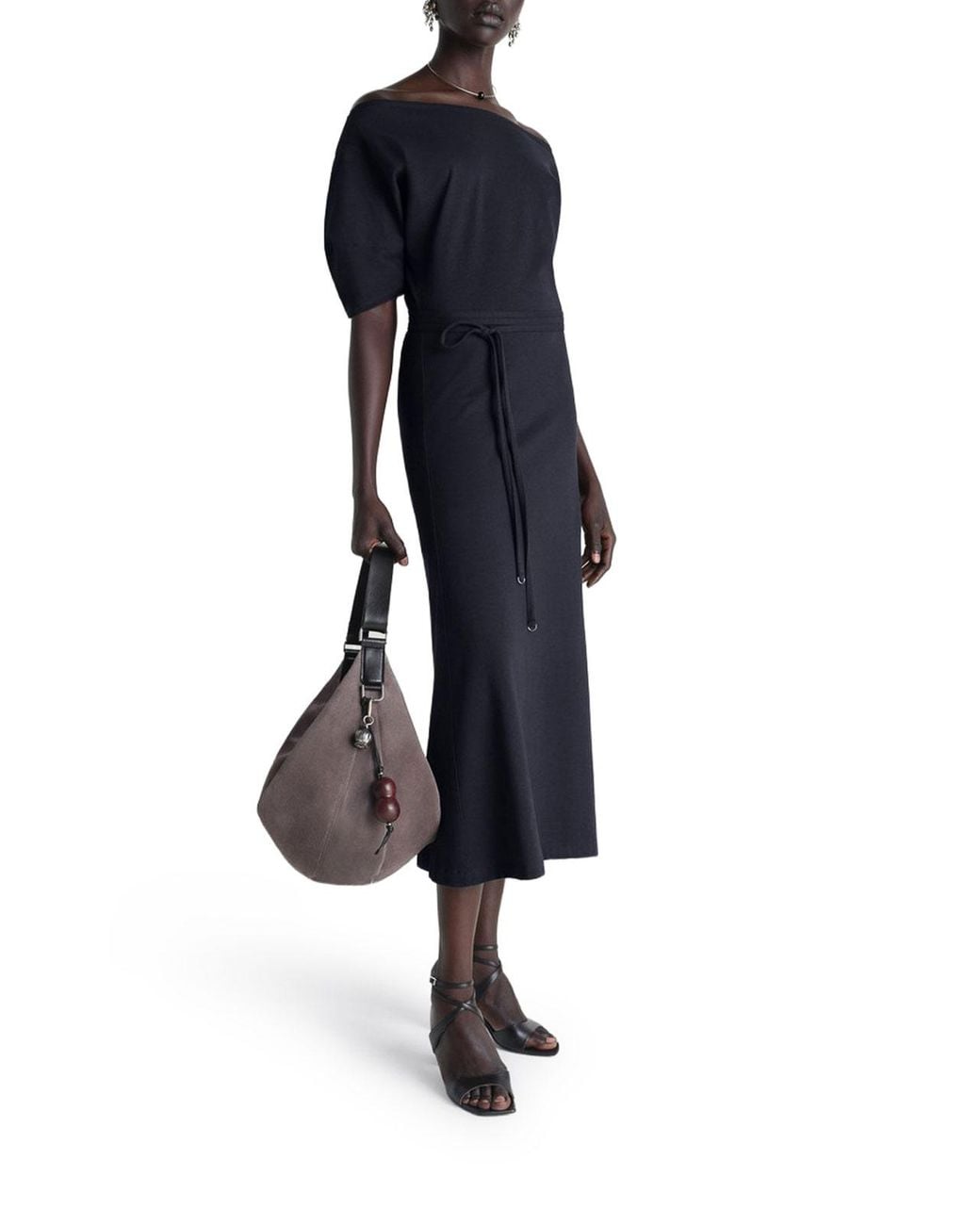 Lemaire Blue Off-Shoulder Dress