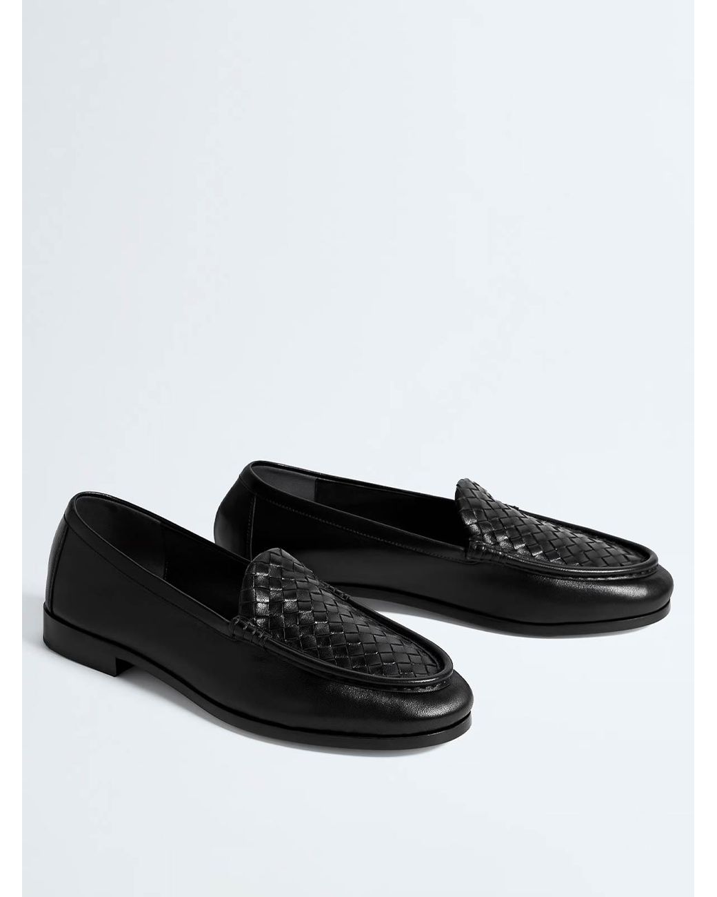 Bottega Veneta Black Silenzio Loafers for men