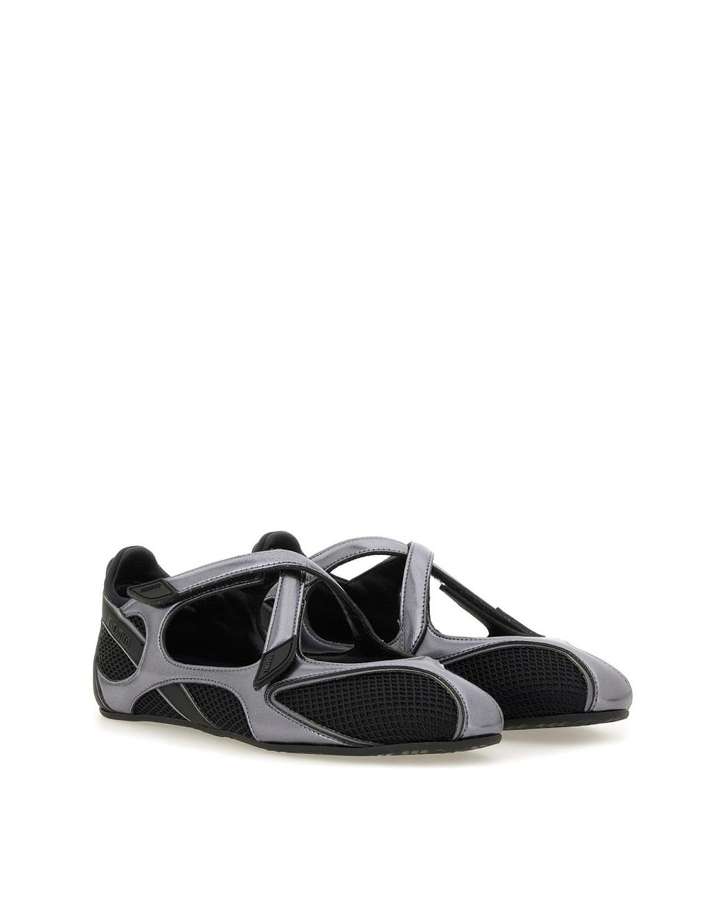 The Attico Black 'floor 01' Ballet Flats