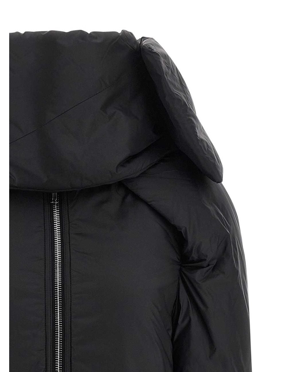 Rick Owens Black Convertible Down Jacket