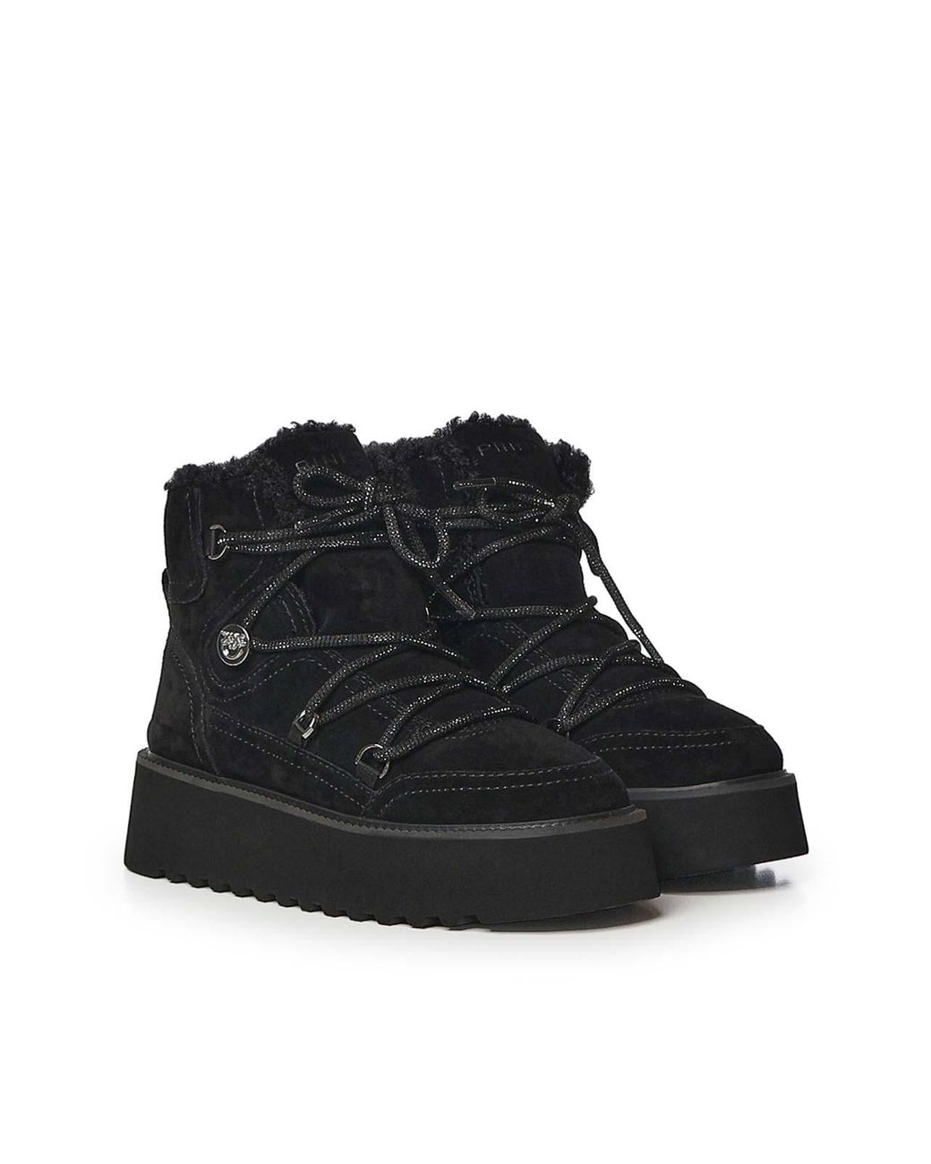 Pinko Black Martina Suede Ankle Boot