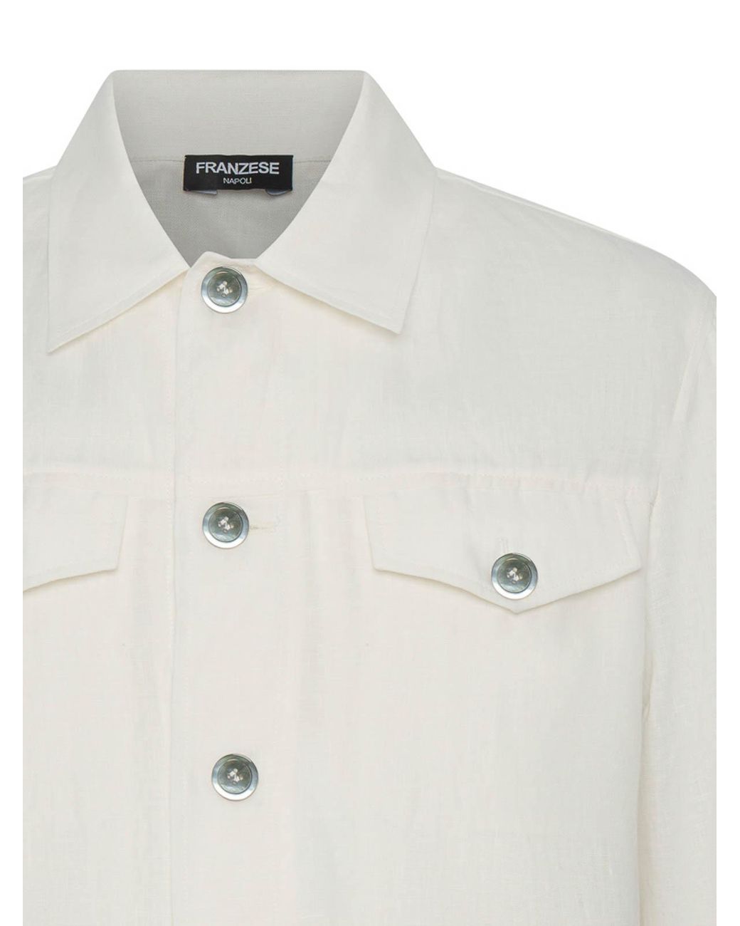Franzese Collection White Sal Da Vinci Model Saharan Jacket for men