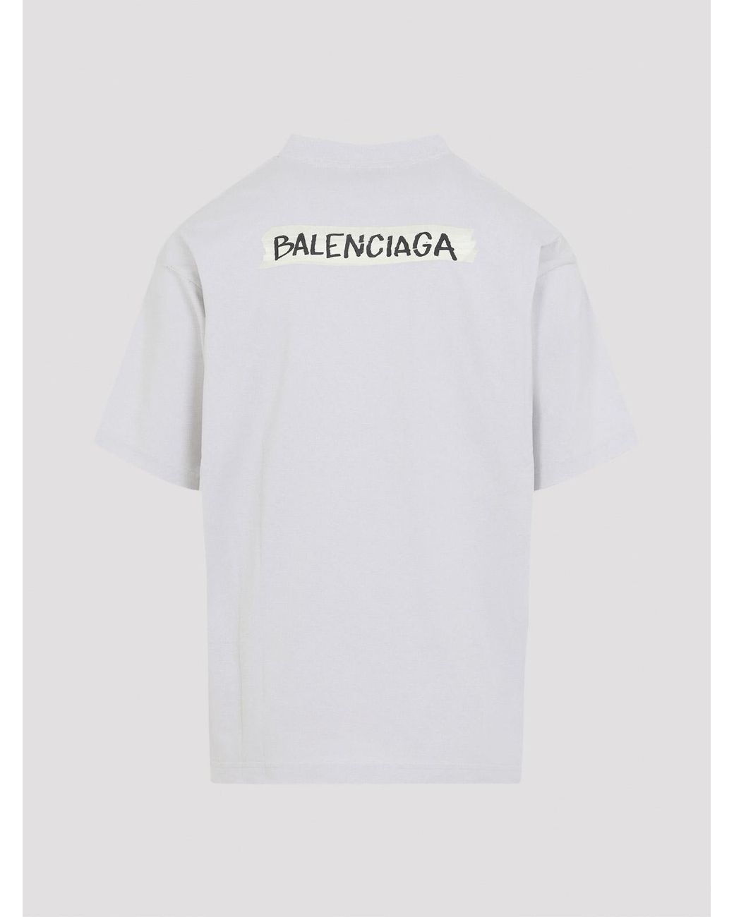 Balenciaga White Medium Fit T-Shirt for men
