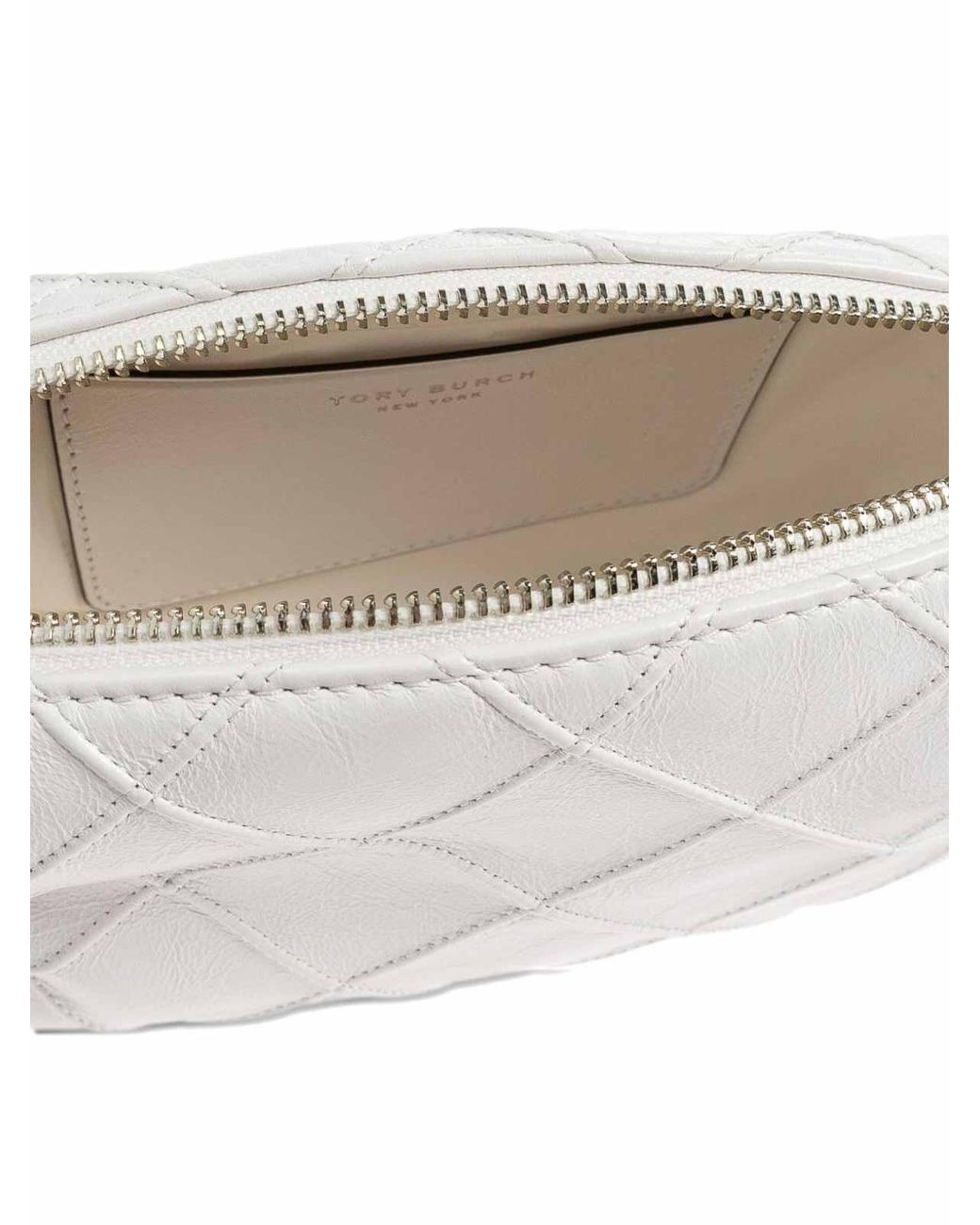 Tory Burch White Fleming Leather Crossbody Bag