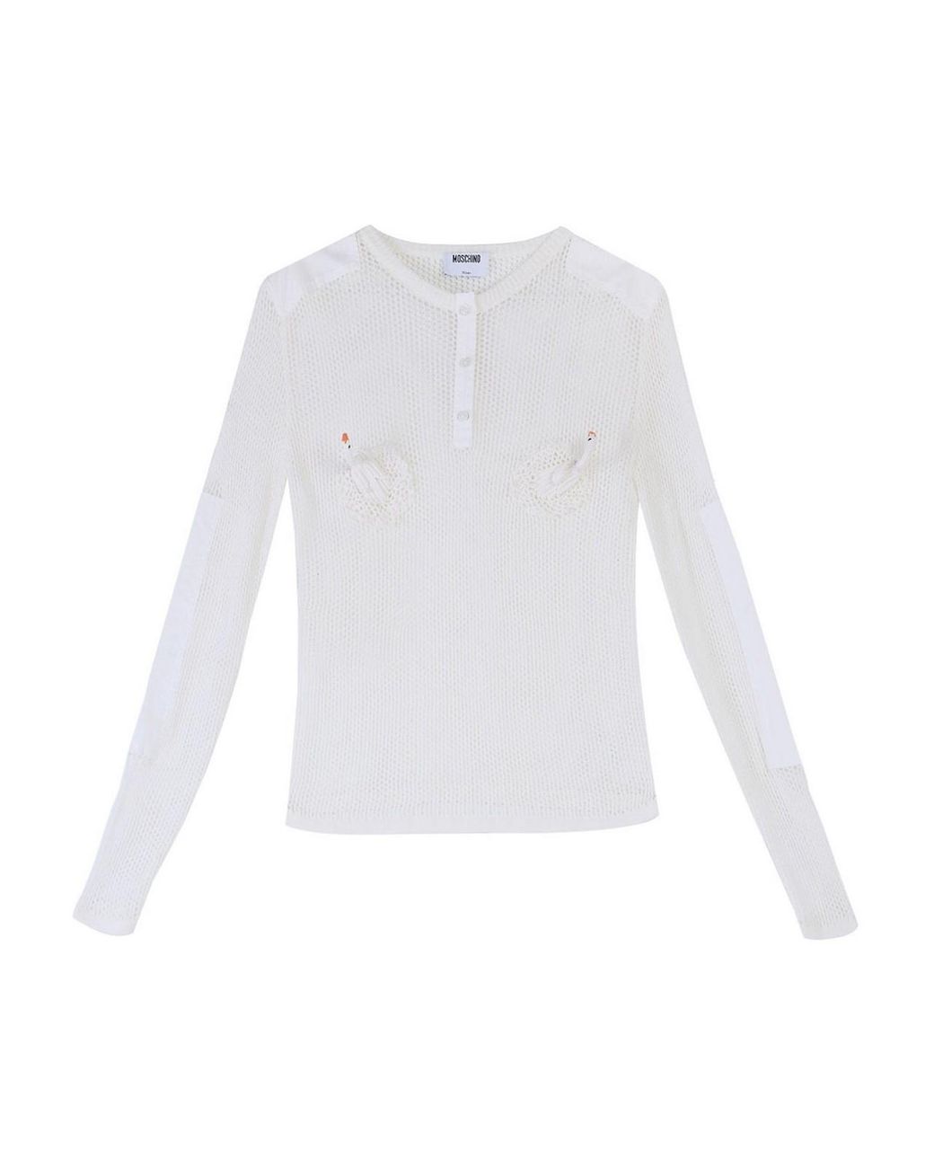 Moschino White Goose Net Shirt